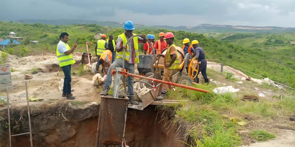 Construction foundation work