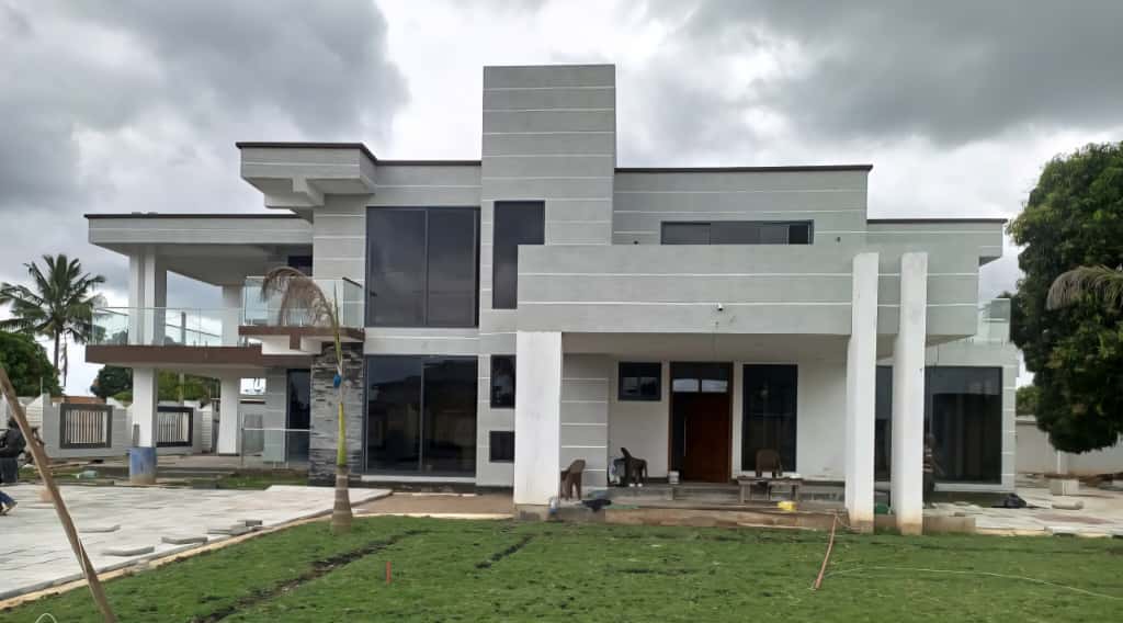 Modern completed residential building